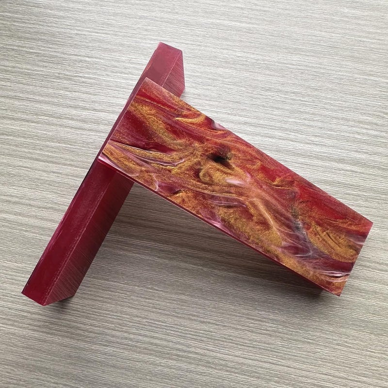 Uotowell Pre-Cut Epoxy Resin Scales Blanks for Decorative Inlays in Guitar Bodies, Necks, Engraved Knife Handle and Gun Grips - Image 1